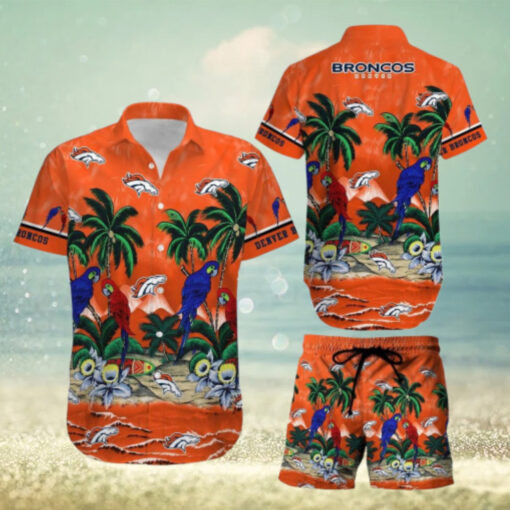 Denver Broncos Tropical Parrot Paradise Hawaiian Shirt