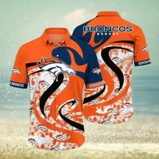 Denver Broncos Wave Crest Hawaiian Shirt