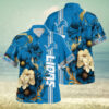 Detroit Lions Floral Fusion Hawaiian Shirt