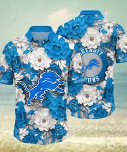 Detroit Lions Floral Victory Hawaiian Shirt