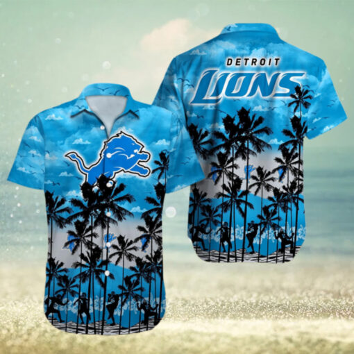 Detroit Lions Palm Paradise Hawaiian Shirt