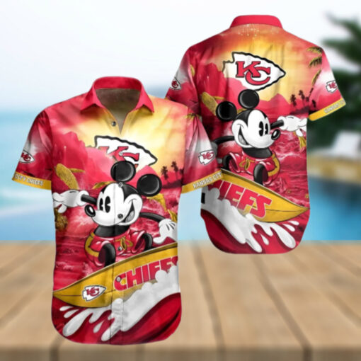 Disney Mickey Mouse Hawaiian Shirt Kansas City Chiefs