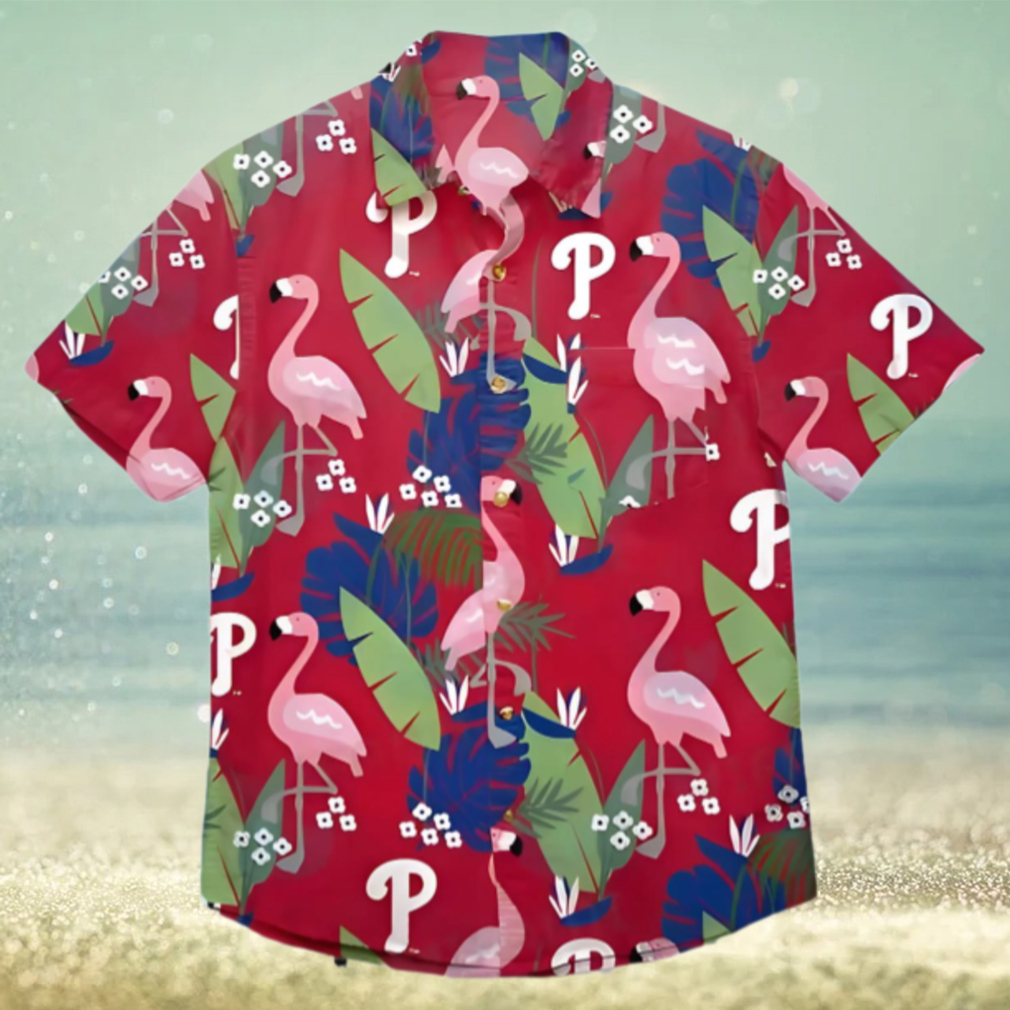 Flamingo And Banana Leaf Phillies Hawaiian Shirt A Unique Fan Gift Flamingo And Banana Leaf Phillies Hawaiian Shirt A Unique Fan Gift