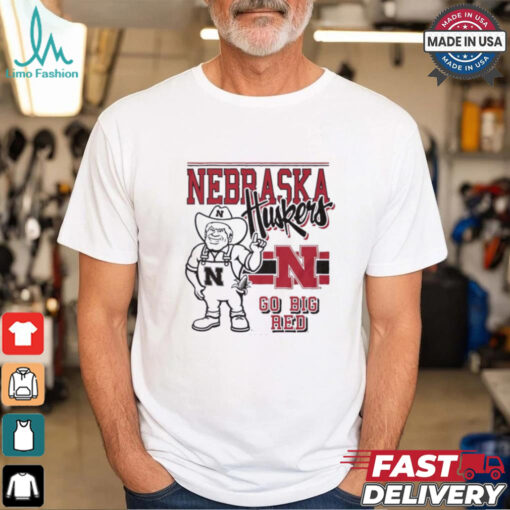 Herbie Husker Nebraska Cornhuskers Retro Logo Mascot T Shirt