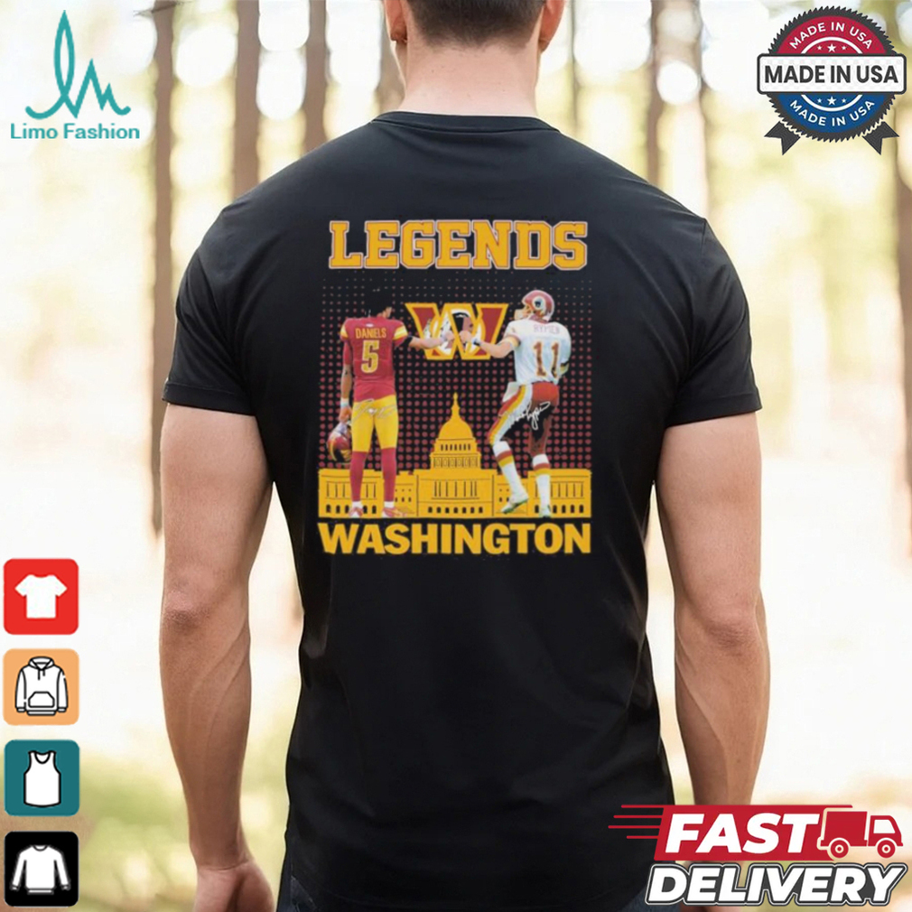 Jayden Daniels X Mark Rypien Washington Commanders Legends Signatures T shirts Jayden Daniels X Mark Rypien Washington Commanders Legends Signatures T shirts