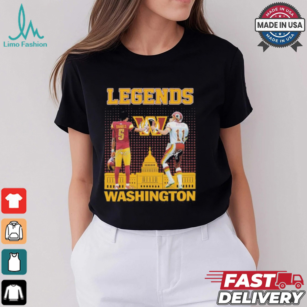 Jayden Daniels X Mark Rypien Washington Commanders Legends Signatures T shirts Jayden Daniels X Mark Rypien Washington Commanders Legends Signatures T shirts