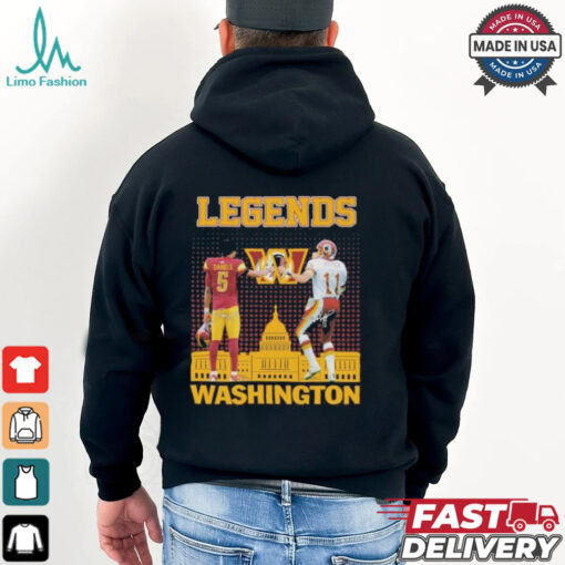 Jayden Daniels X Mark Rypien Washington Commanders Legends Signatures T shirts