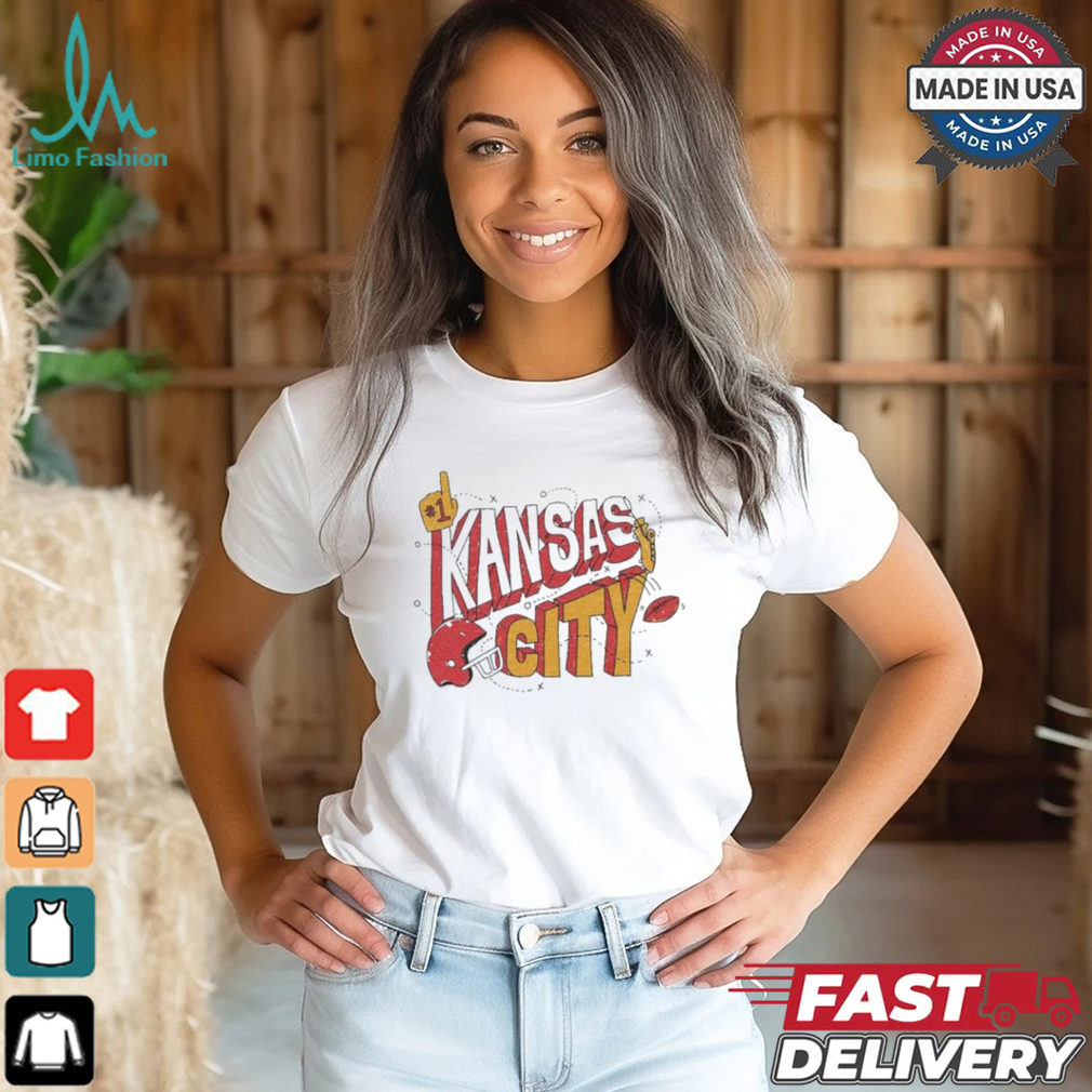 Kansas City Chiefs KC Football Helmet #1 T shirt Kansas City Chiefs KC Football Helmet #1 T shirt