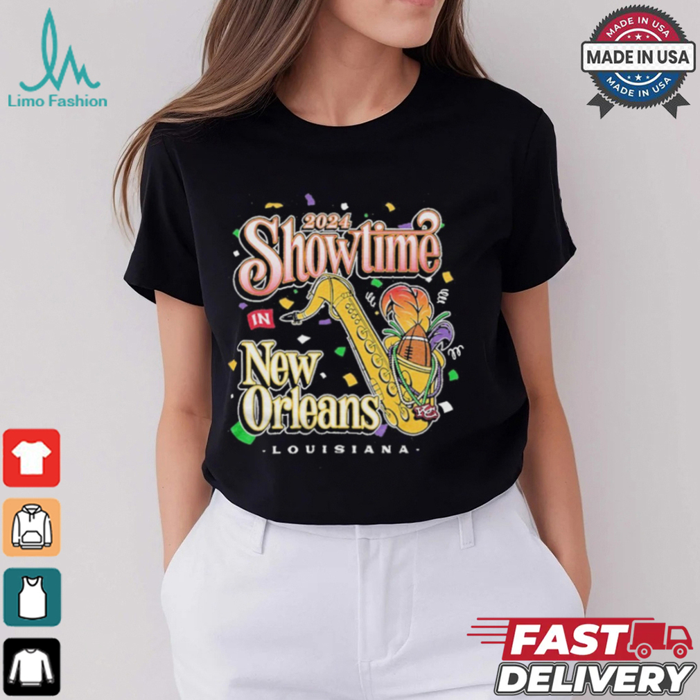Kansas City Chiefs Showtime in New Orleans Super Bowl LIX Shirt Kansas City Chiefs Showtime in New Orleans Super Bowl LIX Shirt