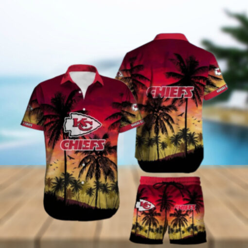 Kansas City Chiefs Sunset Paradise Hawaiian Shirt