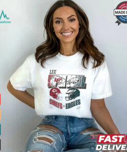 Kansas City Chiefs Vs Philadelphia Eagles NFL 2024 Super Bowl LIX Matchup Helmet t shirt