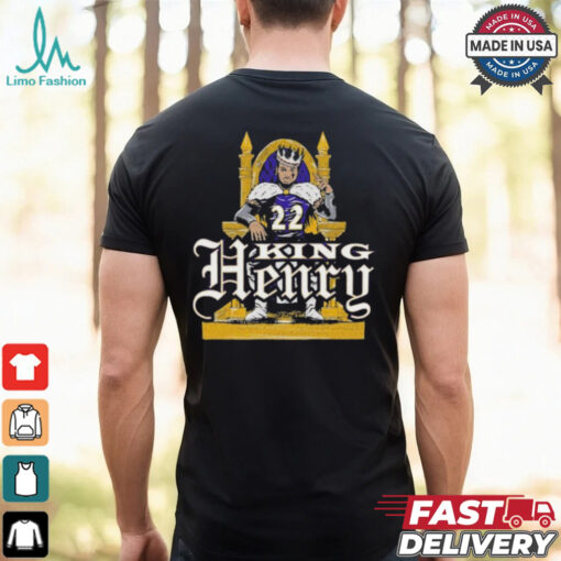 King Derrick Henry Throne Baltimore Ravens T shirt