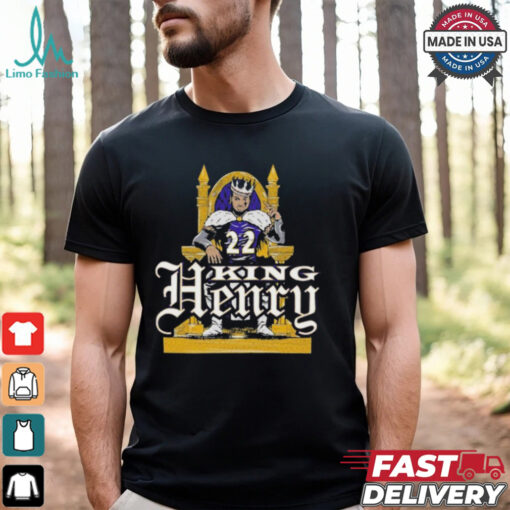King Derrick Henry Throne Baltimore Ravens T shirt