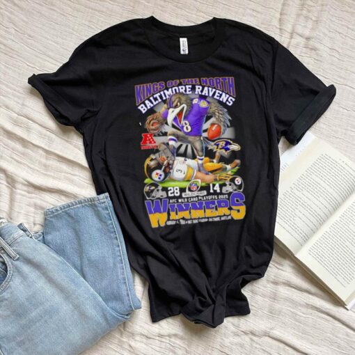 Kings of the North Baltimore Ravens AFC Wild Card Playoffs 2025 winners mascot shirt