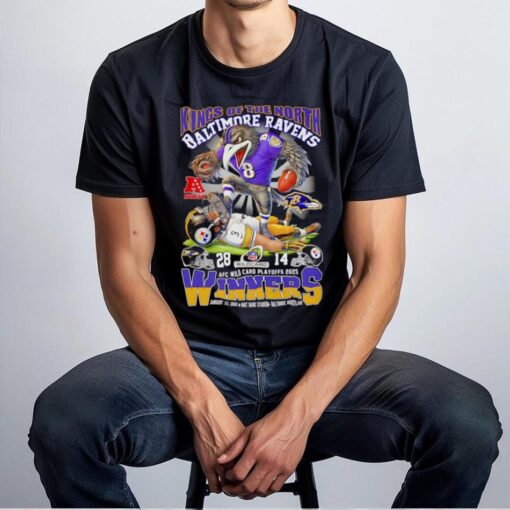 Kings of the North Baltimore Ravens AFC Wild Card Playoffs 2025 winners mascot shirt
