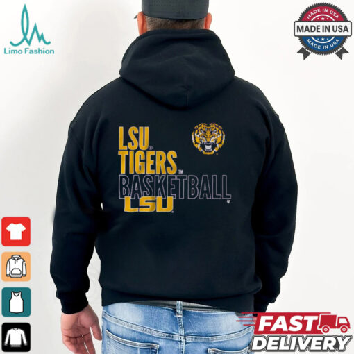 LSU Basketball Text Logo Overlay Shirt