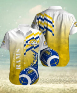 Los Angeles Rams Golden Football Hawaiian Shirt
