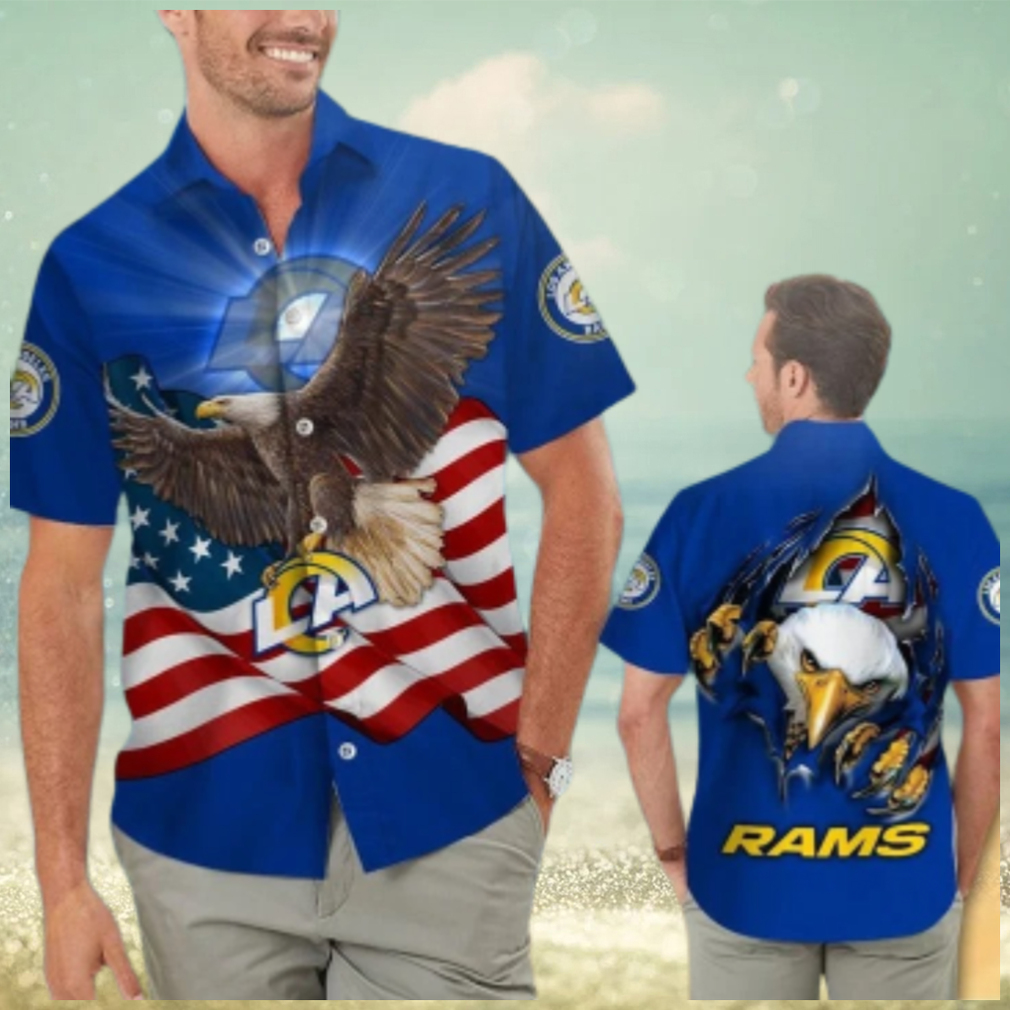 Los Angeles Rams Patriotic Eagle Hawaiian Shirt Los Angeles Rams Patriotic Eagle Hawaiian Shirt