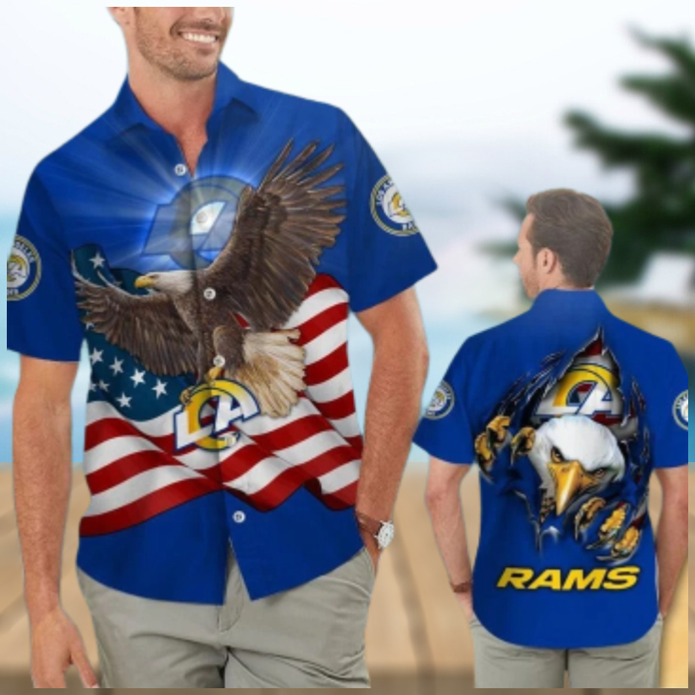 Los Angeles Rams Patriotic Eagle Hawaiian Shirt Los Angeles Rams Patriotic Eagle Hawaiian Shirt