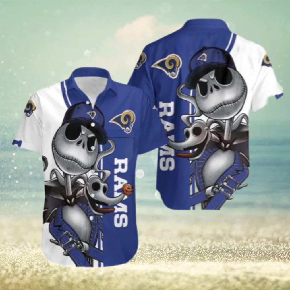 Los Angeles Rams Spooky Fan Hawaiian Shirt Los Angeles Rams Spooky Fan Hawaiian Shirt