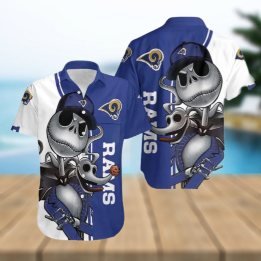 Los Angeles Rams Spooky Fan Hawaiian Shirt Los Angeles Rams Spooky Fan Hawaiian Shirt