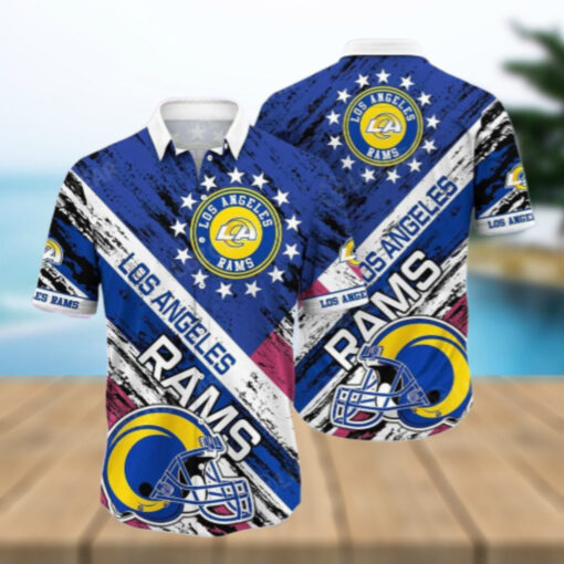 Los Angeles Rams Starry Stripes Hawaiian Shirt