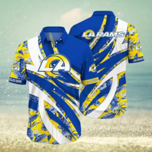 Los Angeles Rams Tropical Waves Hawaiian Shirt