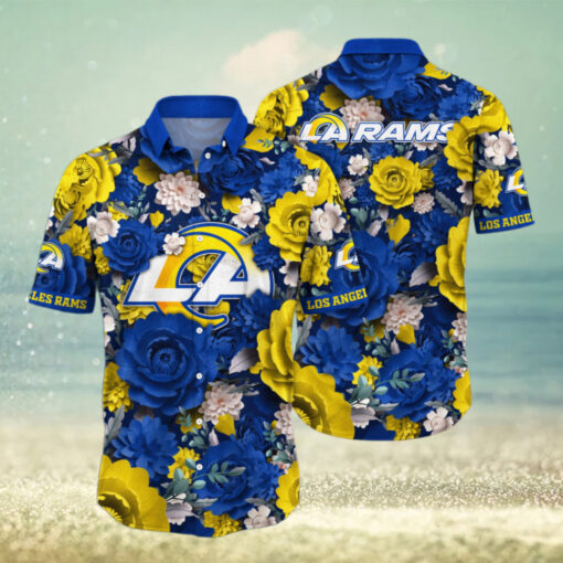 Los Angeles Rams Vibrant Floral Hawaiian Shirt