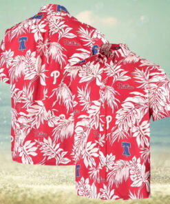 Men s Reyn Spooner Red Philadelphia Phillies Hawaiian Shirt Mens Floral Pattern