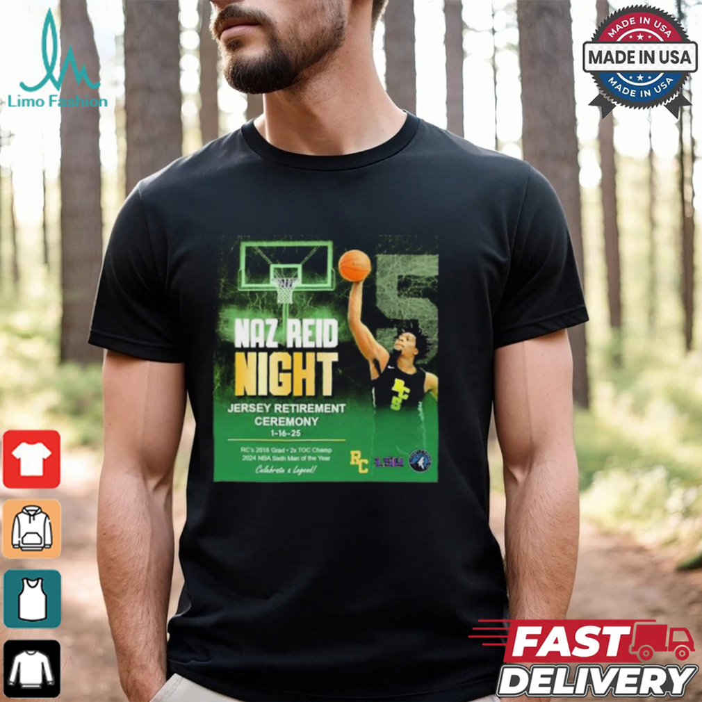 Mike Conley Jr. Naz Reid Night Jersey Retirement Ceremony 1 16 25 T shirt Mike Conley Jr. Naz Reid Night Jersey Retirement Ceremony 1 16 25 T shirt