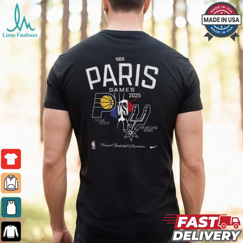 NBA Paris Game 2025 Matchup Indiana Pacers Vs San Antonio Spurs T Shirts NBA Paris Game 2025 Matchup Indiana Pacers Vs San Antonio Spurs T Shirts