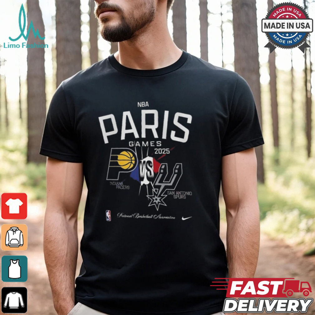 NBA Paris Game 2025 Matchup Indiana Pacers Vs San Antonio Spurs T Shirts NBA Paris Game 2025 Matchup Indiana Pacers Vs San Antonio Spurs T Shirts