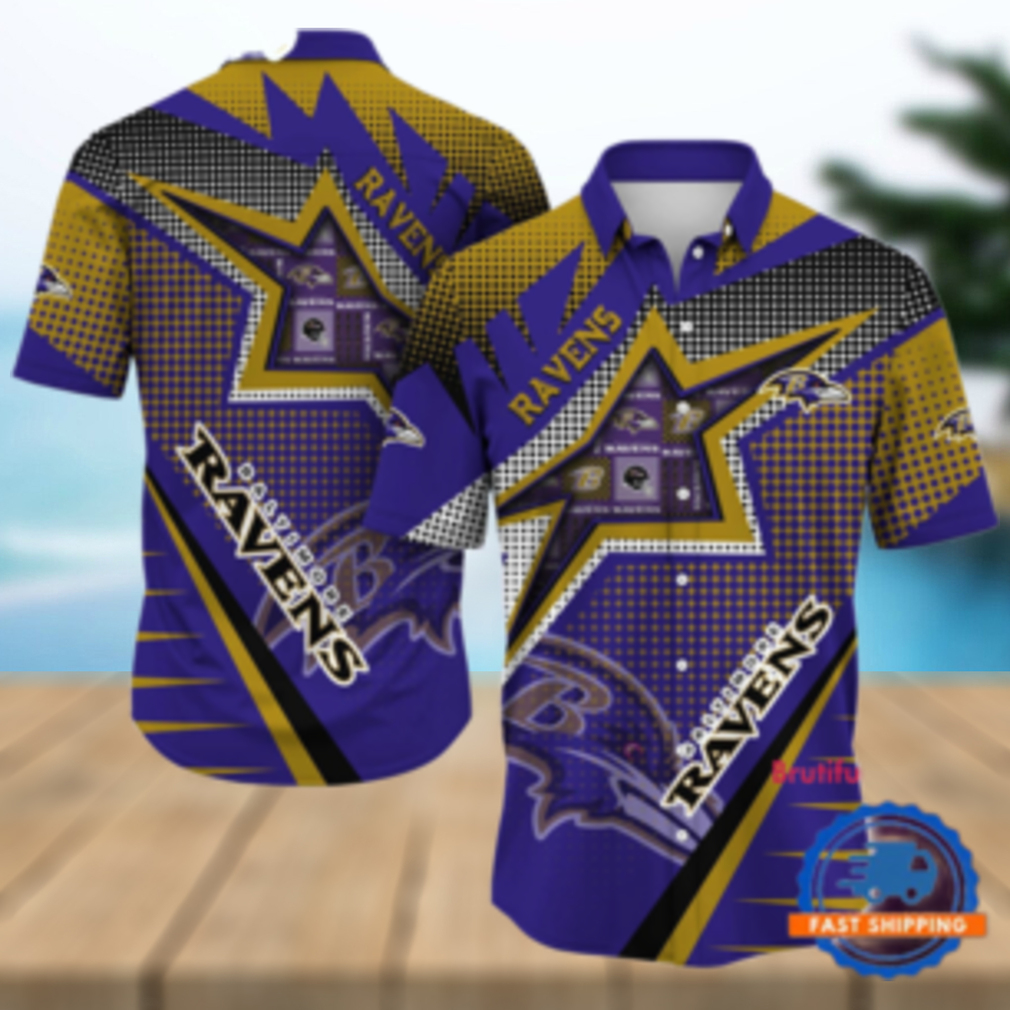 NFL Baltimore Ravens Special Football Team Star Hawaiian Shirts NFL Baltimore Ravens Special Football Team Star Hawaiian Shirts