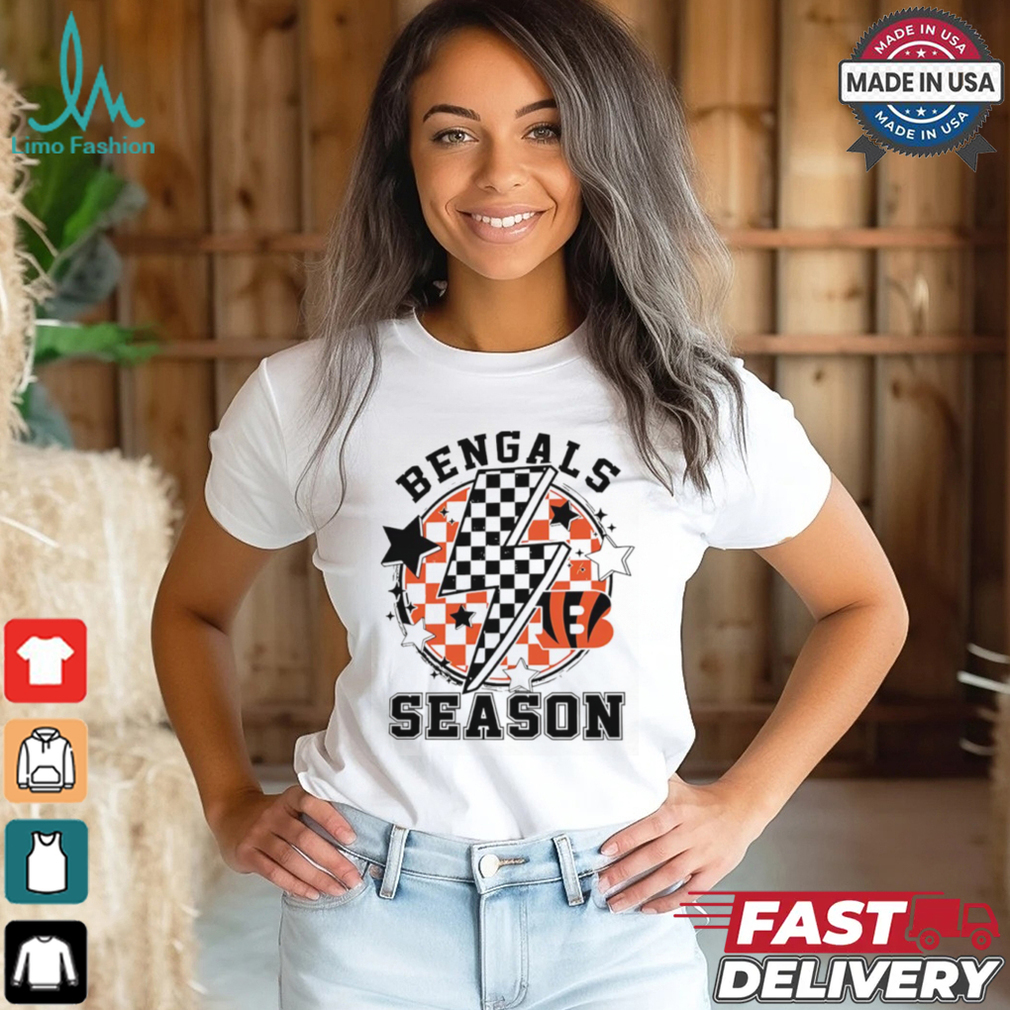 NFL Bengals Season Football Game lightning checkered flag shirt NFL Bengals Season Football Game lightning checkered flag shirt