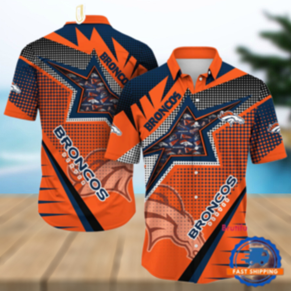 NFL Denver Broncos Special Football Team Star Hawaiian Shirts NFL Denver Broncos Special Football Team Star Hawaiian Shirts