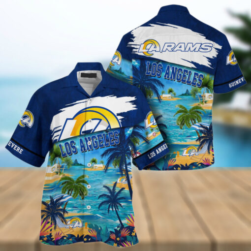 NFL Los Angeles Rams Palm Tree Hot Summer Hawaiian Shirt Gifts Sport Fans