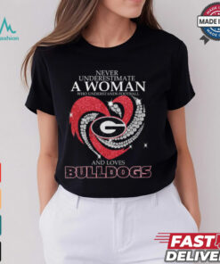 Never Underestimate A Woman Who Understands Football And And Loves Bulldogs Shirt