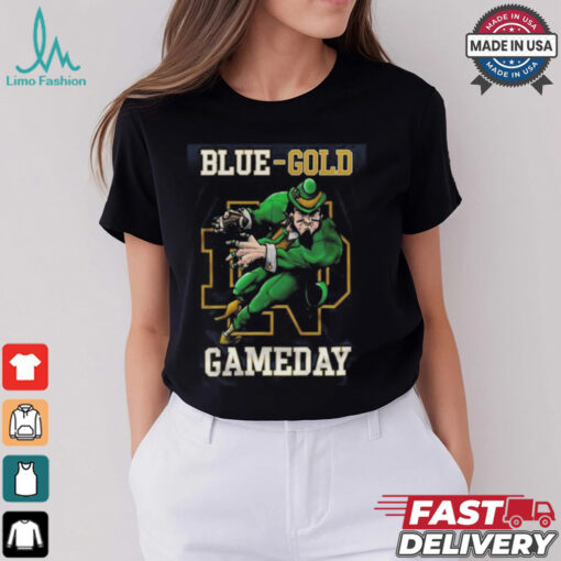 Notre Dame Blue Gold Game Day Champions 2025 Mascot Shirt