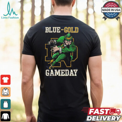 Notre Dame Blue Gold Game Day Champions 2025 Mascot Shirt