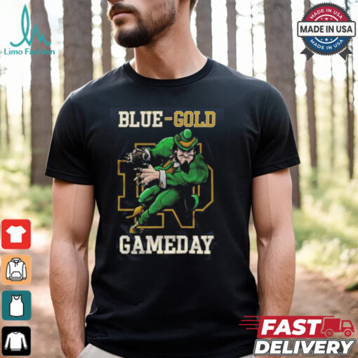 Notre Dame Blue Gold Game Day Champions 2025 Mascot Shirt