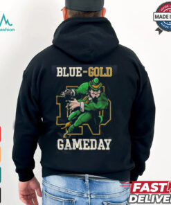 Notre Dame Blue Gold Game Day Champions 2025 Mascot Shirt
