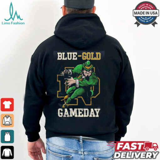 Notre Dame Blue Gold Game Day Champions 2025 Mascot Shirt