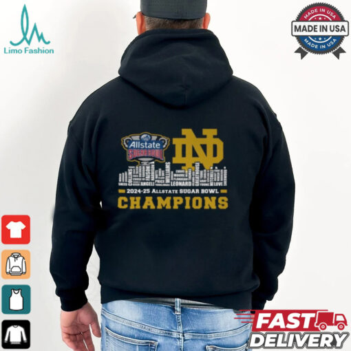 Notre Dame Fighting Irish 2024 25 Sugar Bowl Champions Celebrating T Shirt