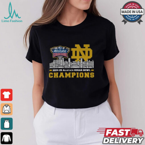 Notre Dame Fighting Irish 2024 25 Sugar Bowl Champions Celebrating T Shirt