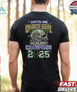 Notre Dame Fighting Irish Champions 2025 Diamond Heart T Shirts