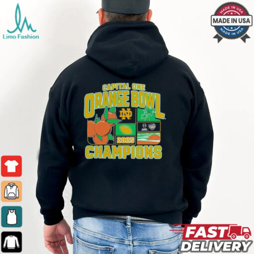 Notre Dame Fighting Irish College Football Playoff 2025 Orange Bowl Champions Victory Ahead T Shirt
