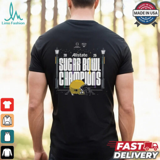 Notre Dame Football 2025 Allstate Sugar Bowl Champions Classic Helmet Shirt