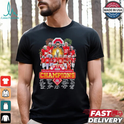 Official 2025 College Football Playoff National Championship NCAA Ohio State Buckeyes 9 Times T Shirt