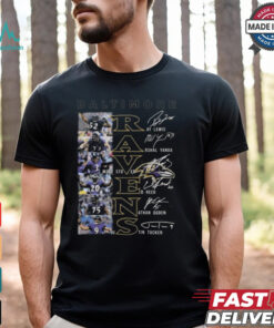 Official Baltimore Ravens NFL Players Signatures 2025 Shirt