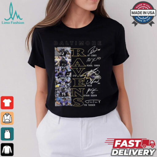 Official Baltimore Ravens NFL Players Signatures 2025 Shirt